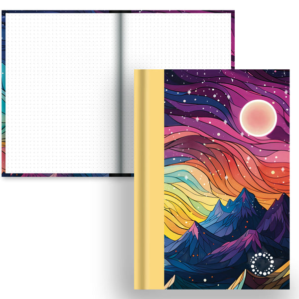 Cosmic Wind - A5 Hardback Notebook - Dot Grid