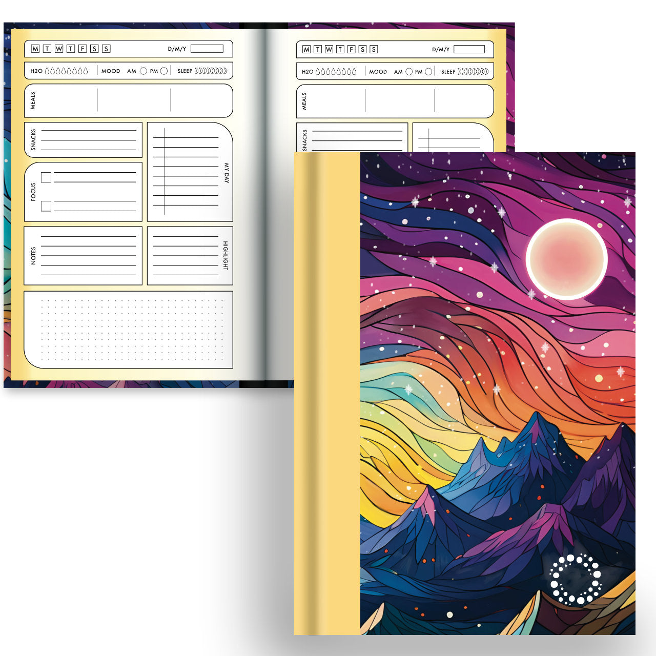 Cosmic Wind - A5 Hardback Notebook - Planner & Dot