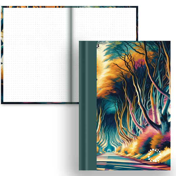 Dark Hedges - A5 Hardback Notebook - Dot Grid