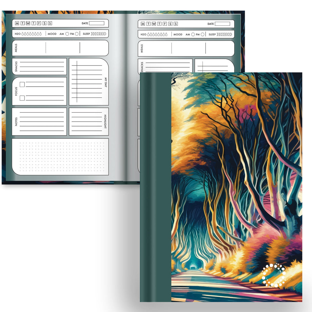 Dark Hedges - A5 Hardback Notebook - Planner & Dot