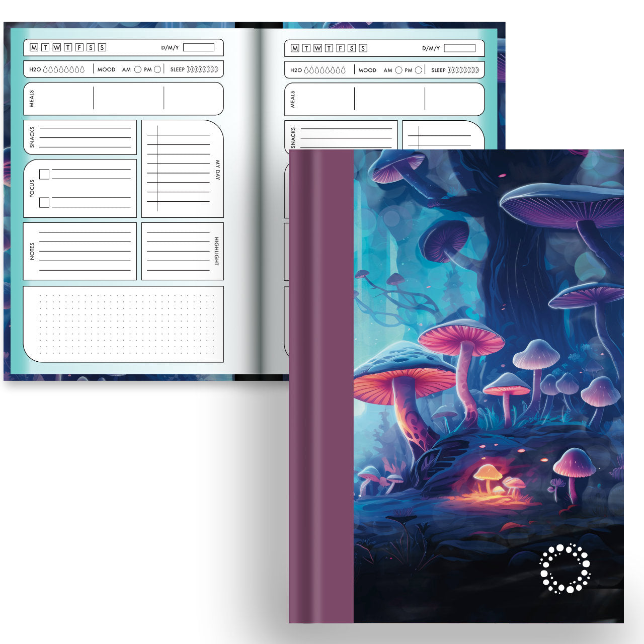 Shrooms - A5 Hardback Notebook - Planner & Dot