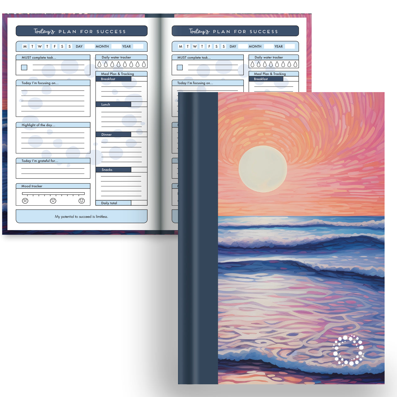 Tidal - A5 Hardback Notebook - Affirmation Planner