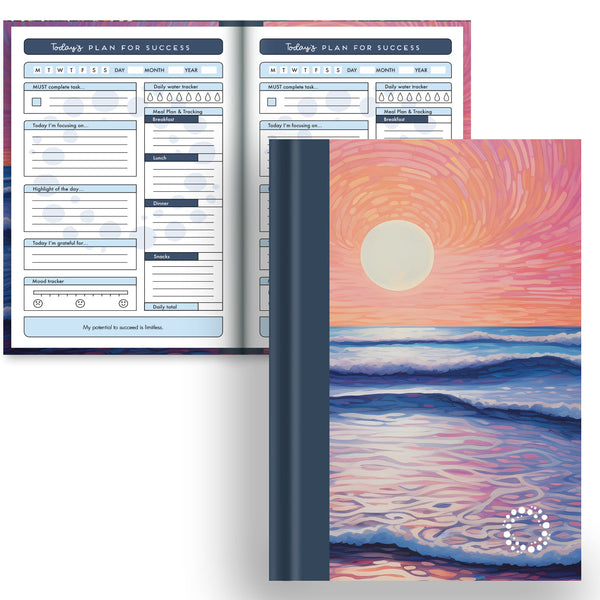 Tidal - A5 Hardback Notebook - Affirmation Planner