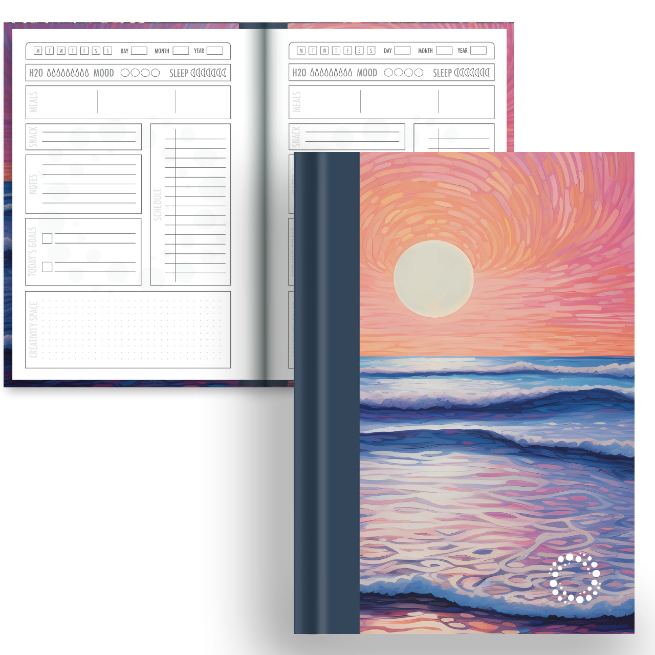 Tidal - A5 Hardback Notebook - Daily Planner