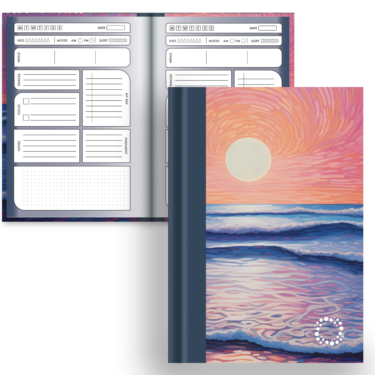 Tidal - A5 Hardback Notebook - Planner & Dot