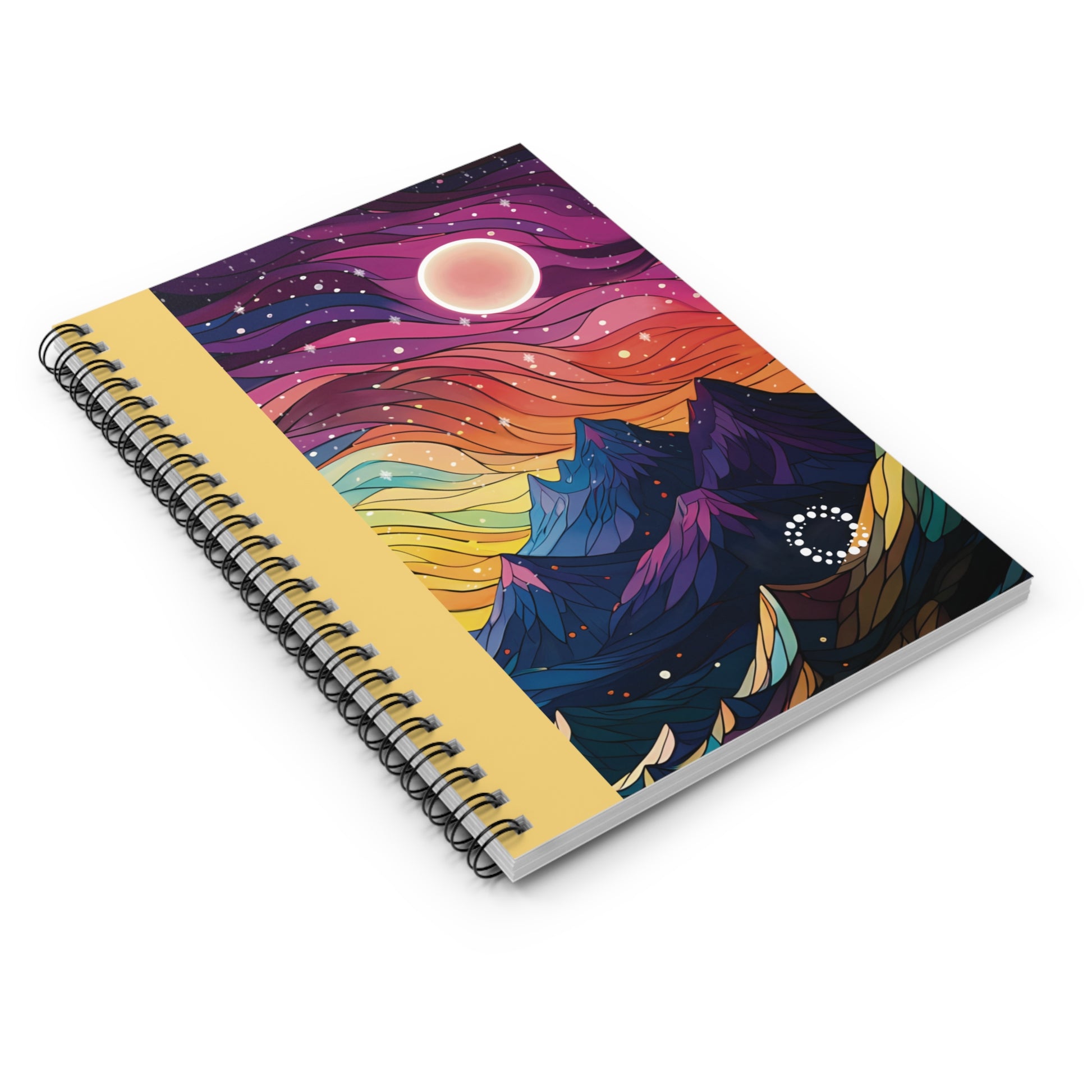 Cosmic Wind Wire-O A5 Notebook - 120 lined pages