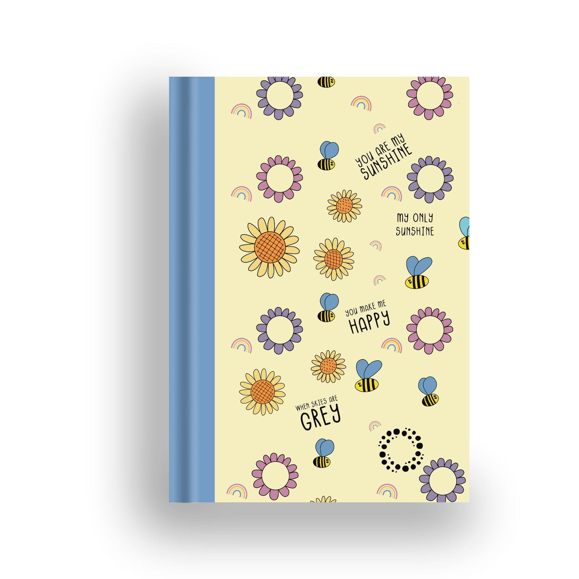 Bee Happy -  A5 Hardback Notebook - Dot Grid