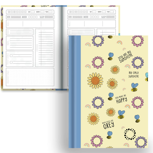 Bee Happy -  A5 Hardback Notebook - Daily Planner