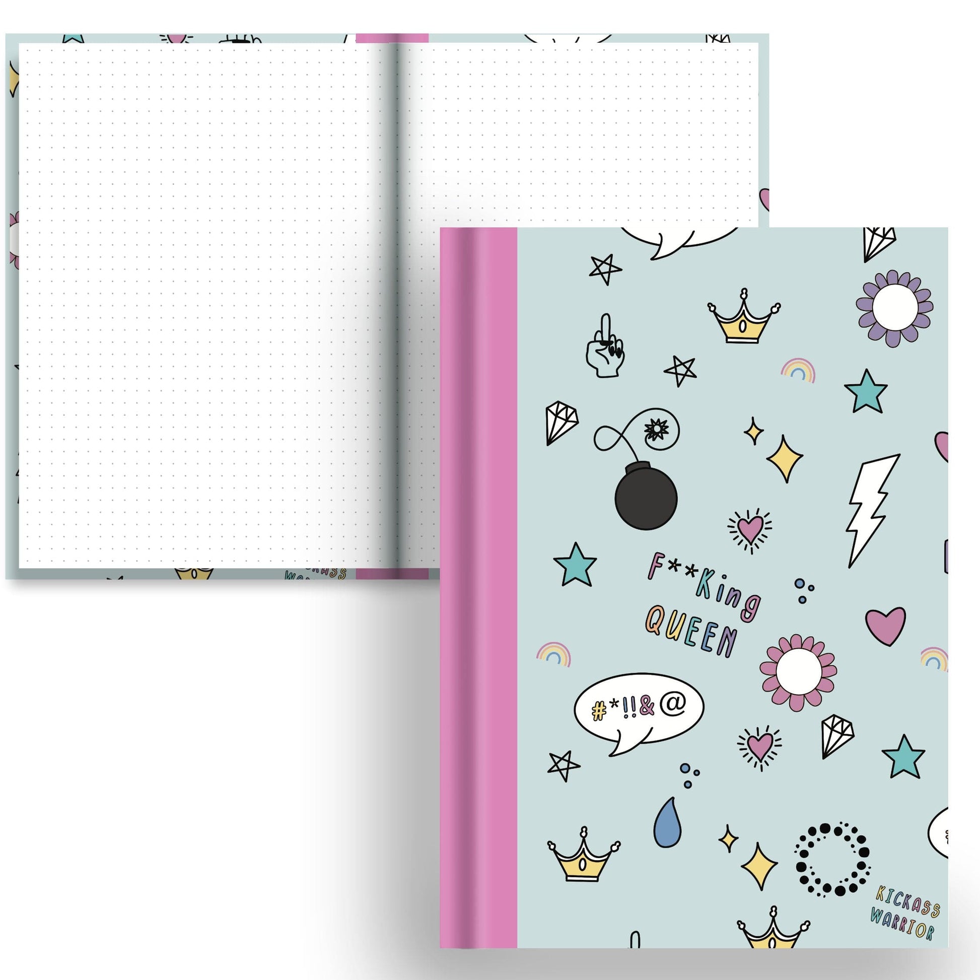 Inner Fire — Rude - A5 Hardback Notebook - Dot Grid