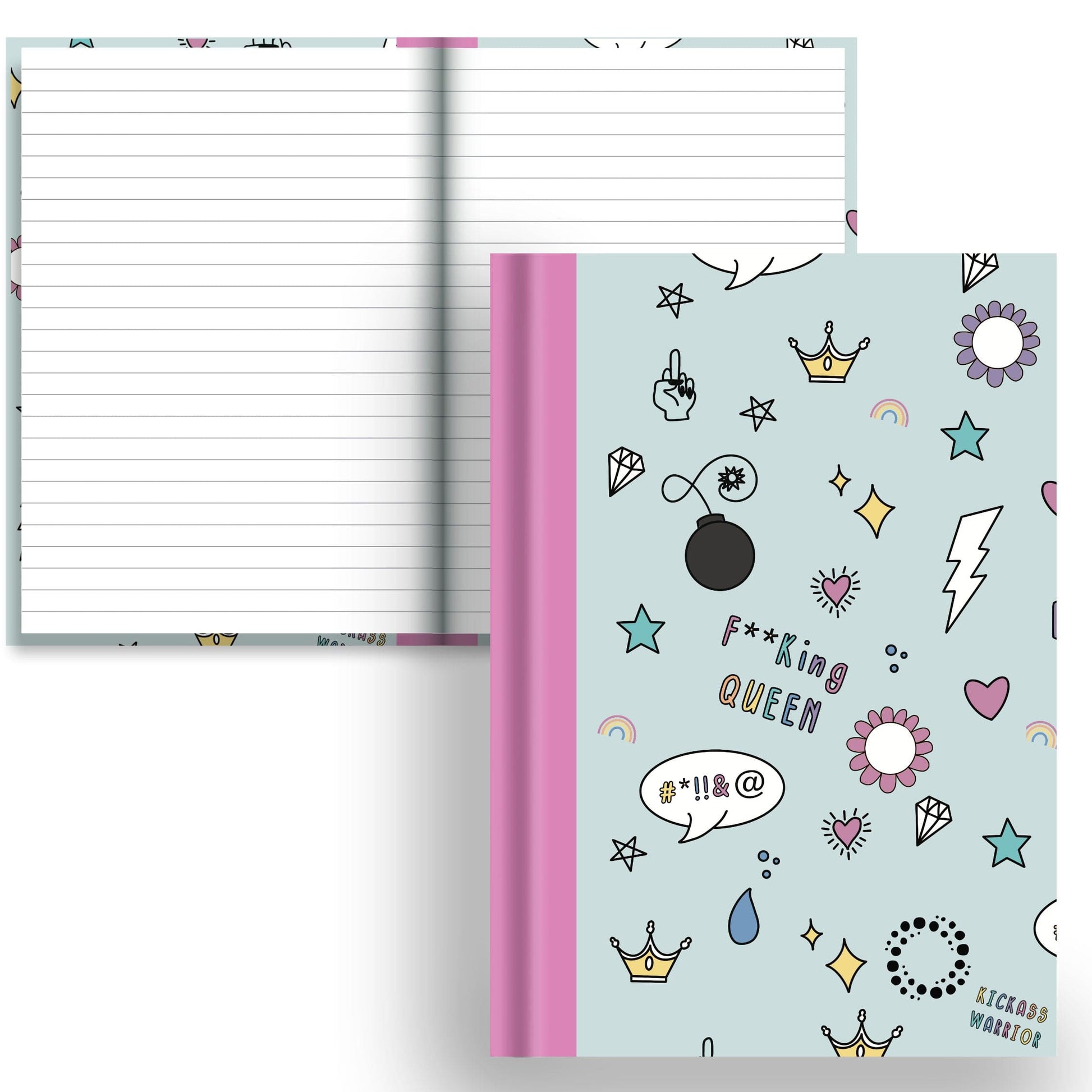 Inner Fire — Rude - A5 Hardback Notebook - Lined Paper
