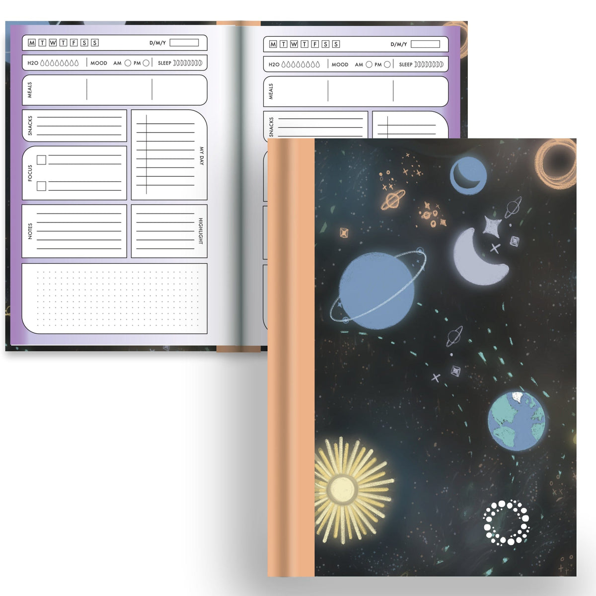 Intergalactic -  A5 Hardback Notebook - Planner & Dot