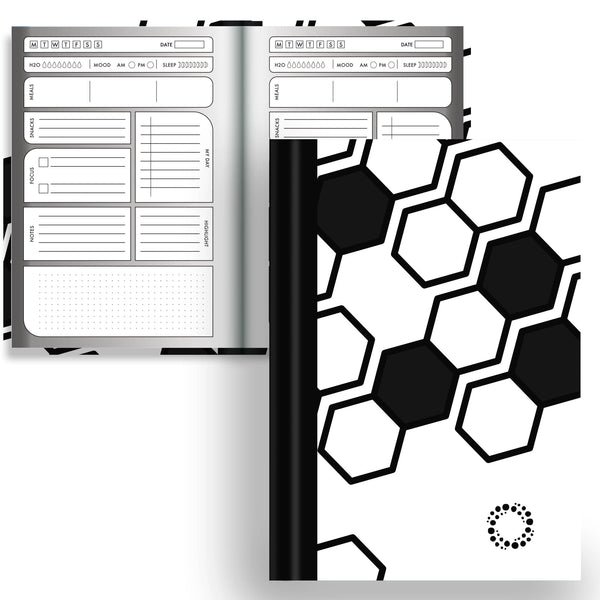 Monochrome -  A5 Hardback Notebook - Planner & Dot